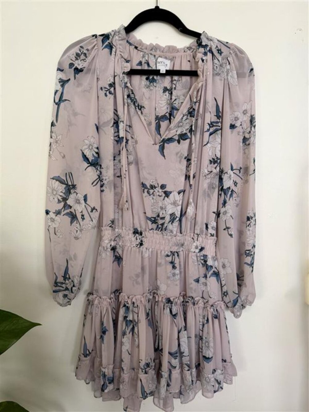 MISA Los Angeles Lorena Floral-Print Ruffle Mini Dress - XS